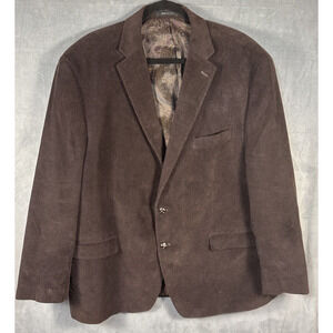 Lauren Ralph Lauren Mens Corduroy Blazer Jacket Brown 50R Fine Wale‎ 2 Button